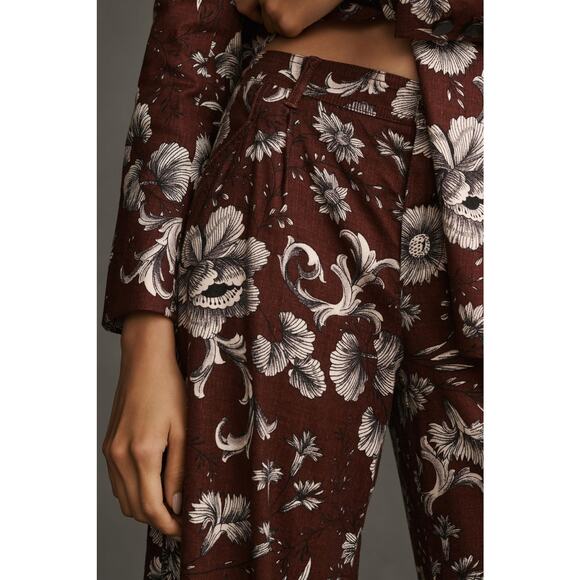 Anthropologie Wide-Leg Floral Pants - New Size 2 - Picture 4 of 5